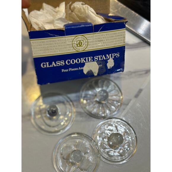 Vintage Williams Sonoma Glass Cookie Stamps - Pack of 4 - Picture 8 of 10